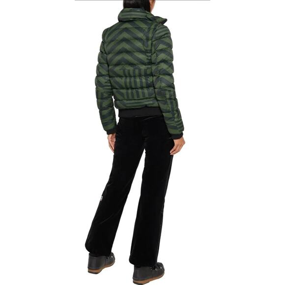 $650 Perfect Moment Womens Green Full-Zip Star Dazzle Ski Bomber Jacket Size XL - Picture 3 of 11